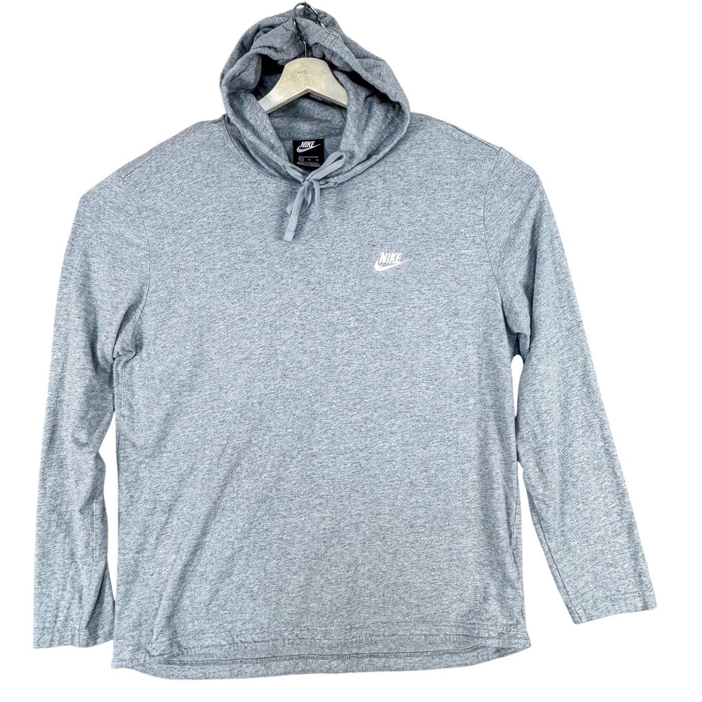Nike Sportswear Hoodie Mens XL Gray Lightweight Pullover Jersey Gym 807249-063